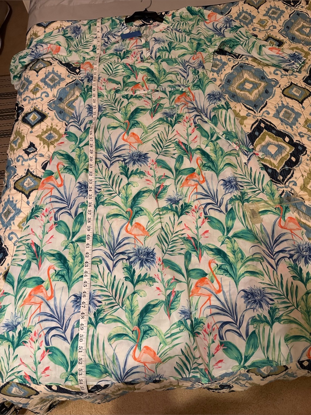 J.McLaughlin Daniella Dress Women's Tropical Botanical Tie-Waist Maxi Dress SzM - Picture 11 of 14